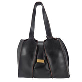 Eloise Black Leather Shoulder Bag