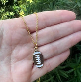 Enamel Football Charm Necklace Gameday