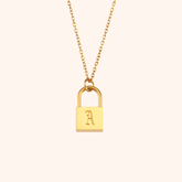 Initial Lock Necklace