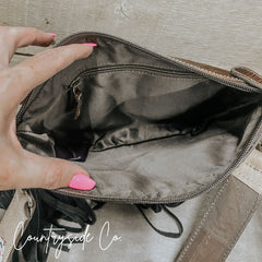 The Gambler Cowhide Fringe Purse