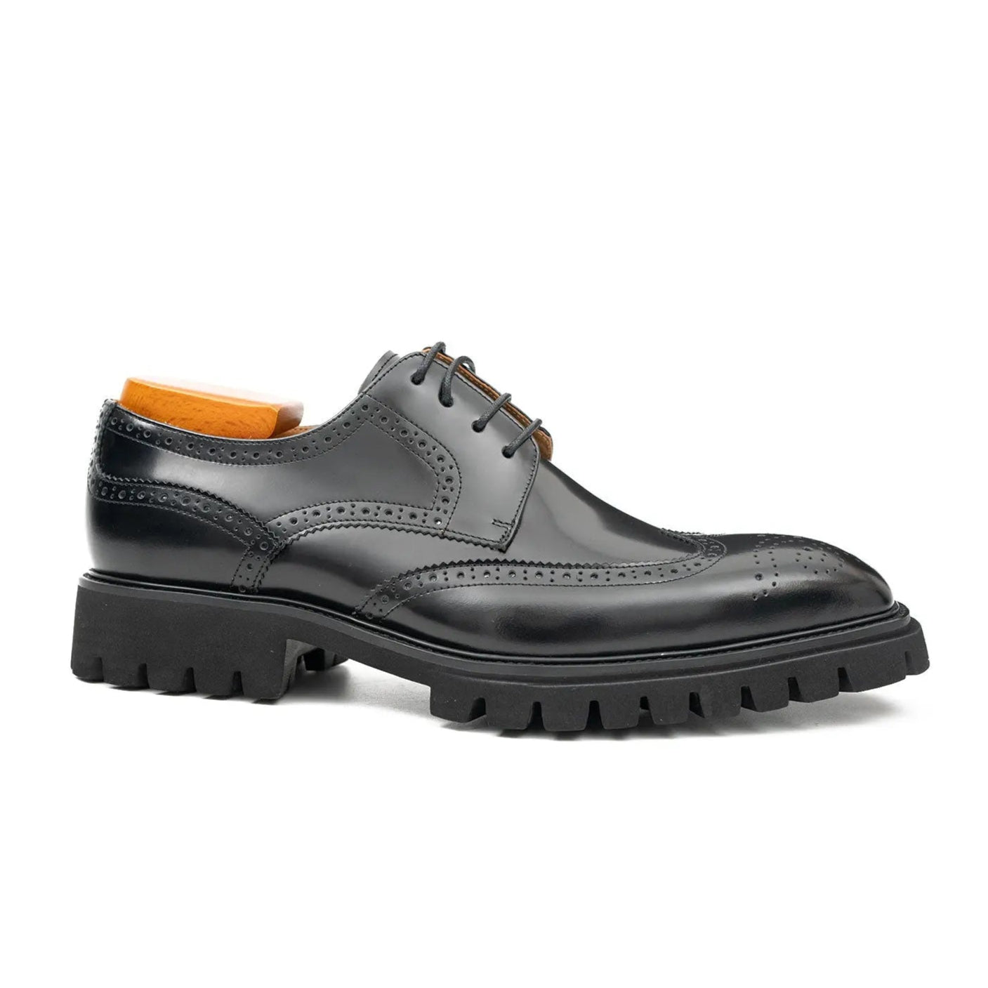 Black derby brogue shoes Black derby brogue shoes