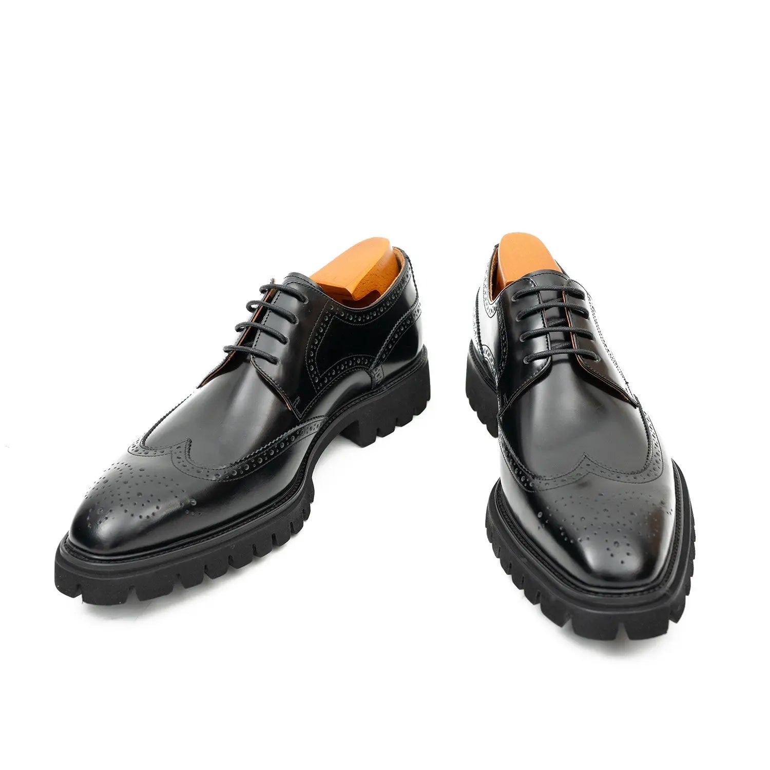 Black derby brogue shoes Black derby brogue shoes