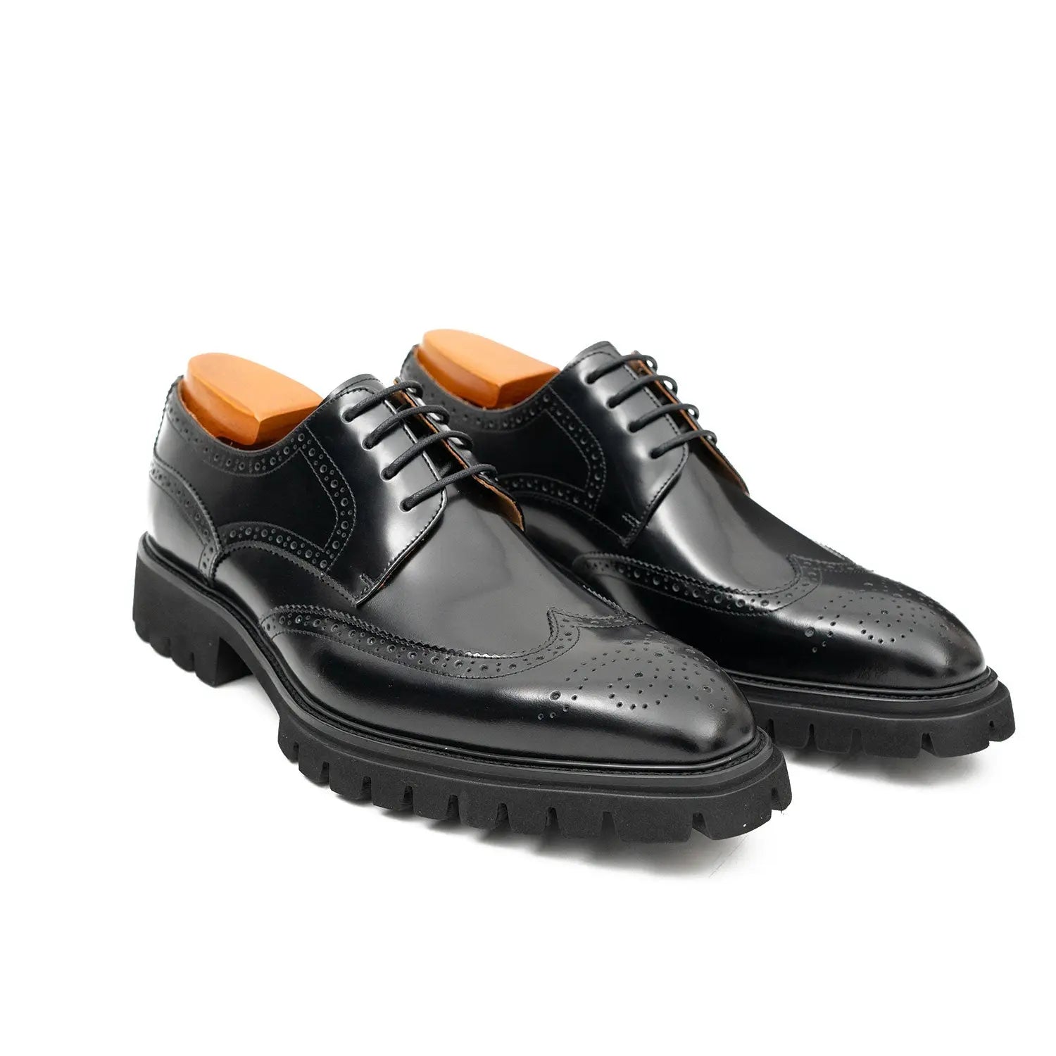 Black derby brogue shoes Black derby brogue shoes