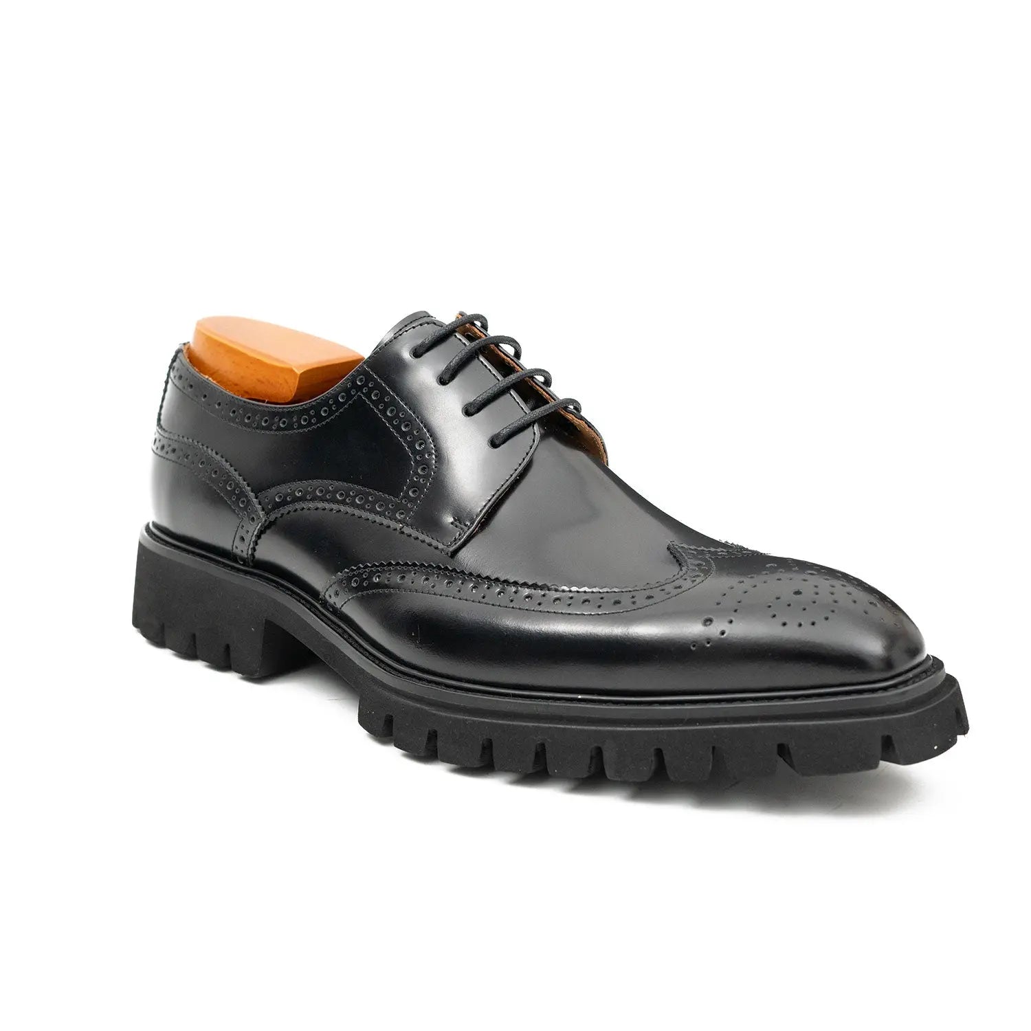 Black derby brogue shoes Black derby brogue shoes