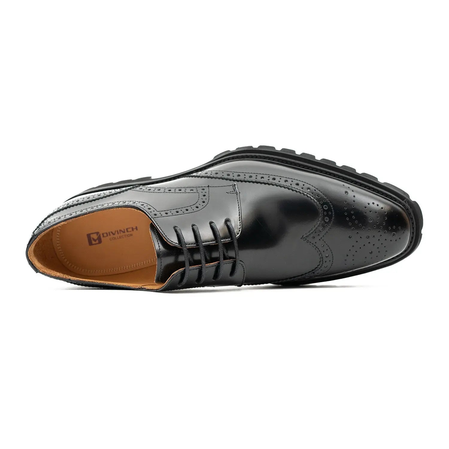 Black derby brogue shoes Black derby brogue shoes