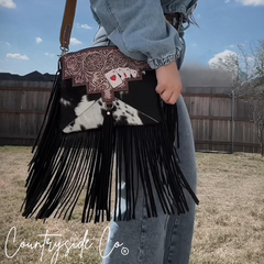 The Gambler Cowhide Fringe Purse