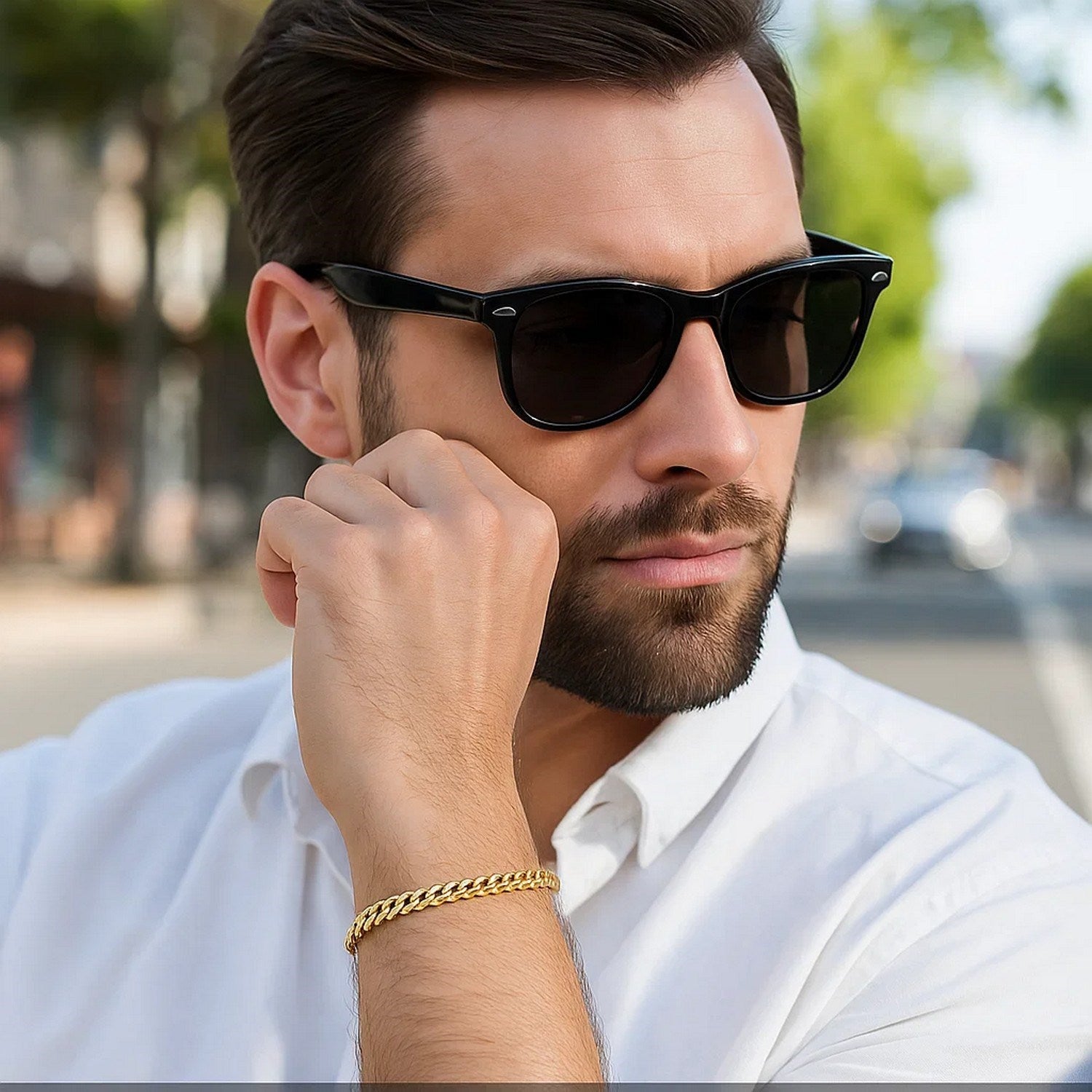 10k Yellow Gold Semi Solid Miami Cuban Bracelet (5.00 mm) 10k Yellow Gold Semi Solid Miami Cuban Bracelet (5.00 mm)