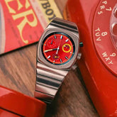 Men’s Sports Mechanical Watch - Silver/Red/Blue Steel Automatic