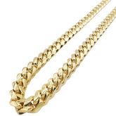 10K Gold- Solid Miami Cuban Chain (Yellow Gold)