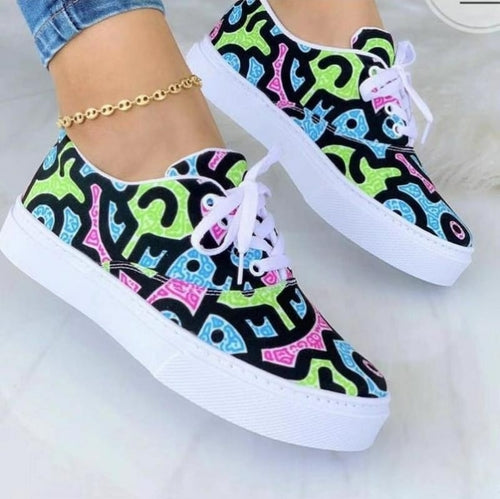 2022 Fashion Graffiti Women Sneakers Trainers Shoes 2022 Fashion Graffiti Women Sneakers Trainers Shoes