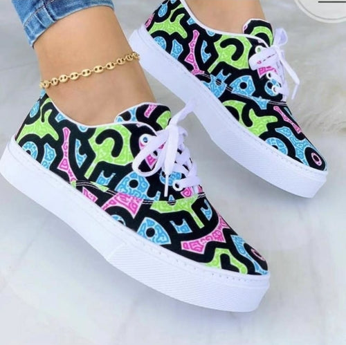 2022 Fashion Graffiti Women Sneakers Trainers Shoes 2022 Fashion Graffiti Women Sneakers Trainers Shoes