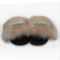 Michaela V Pupa Slippers Tan