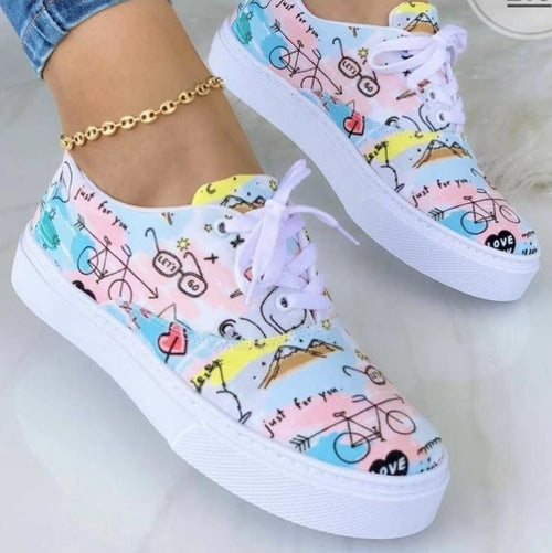 2022 Fashion Graffiti Women Sneakers Trainers Shoes 2022 Fashion Graffiti Women Sneakers Trainers Shoes