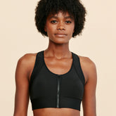 Hero Front‑Closure Sports Bra - Black