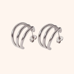 Trio Hoop Studs