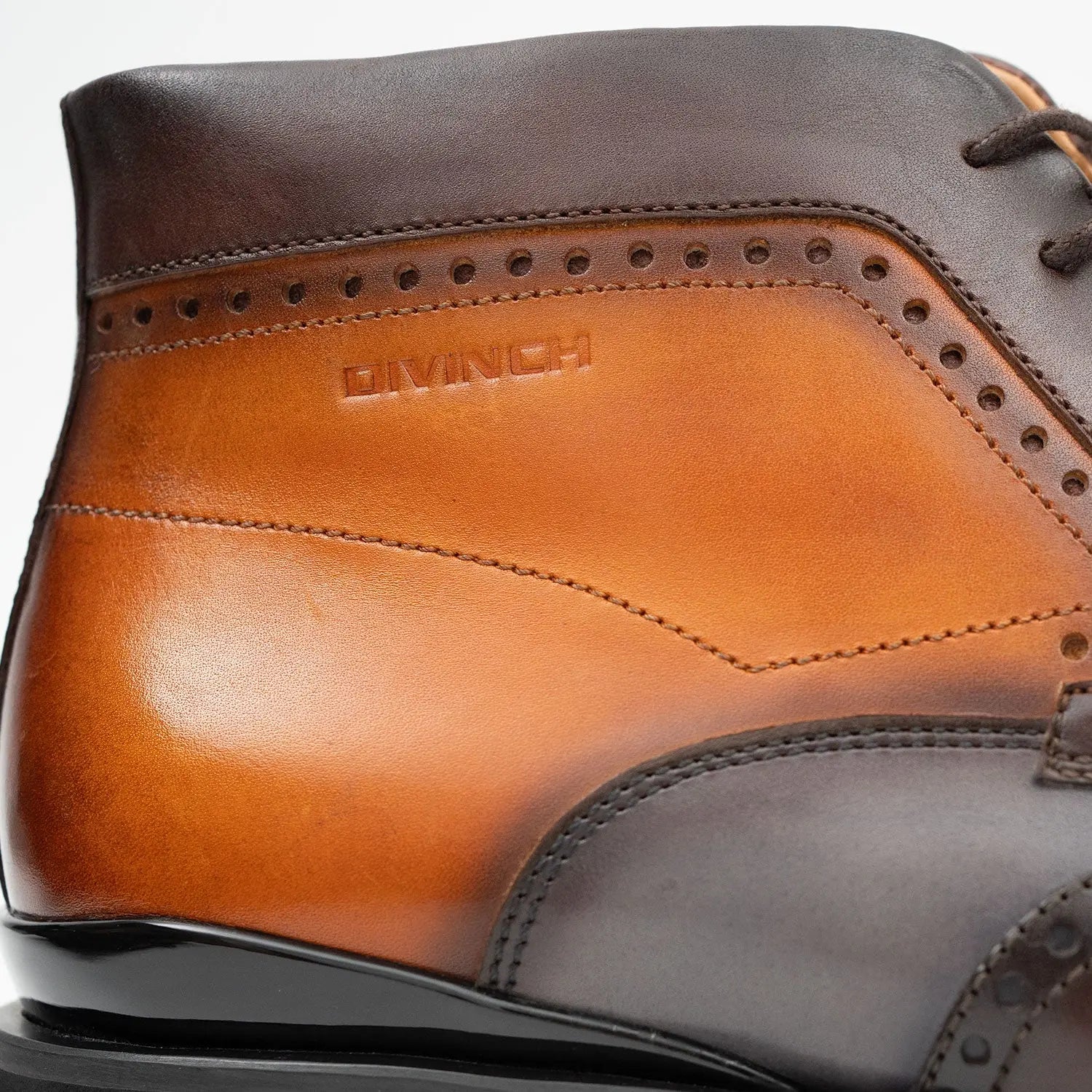 Zipper Brogue Martin Boots 2890 Gray Brown Zipper Brogue Martin Boots 2890 Gray Brown