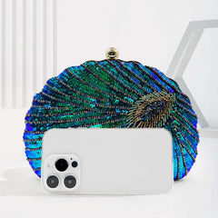 The Peacock Shell - Beaded Clutch Inspired by Nature