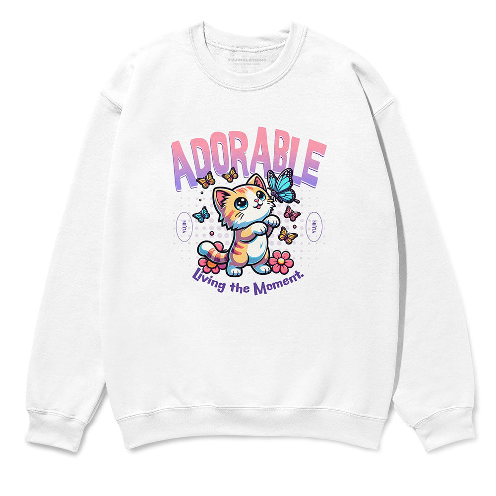 Adorable Cat Sweatshirt Adorable Cat Sweatshirt