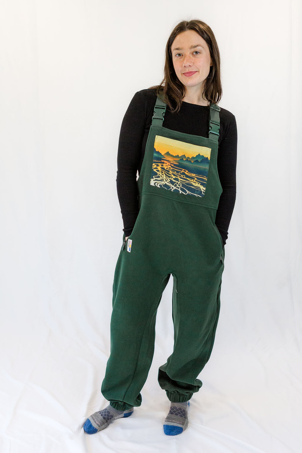 Braided River Fleece Overalls