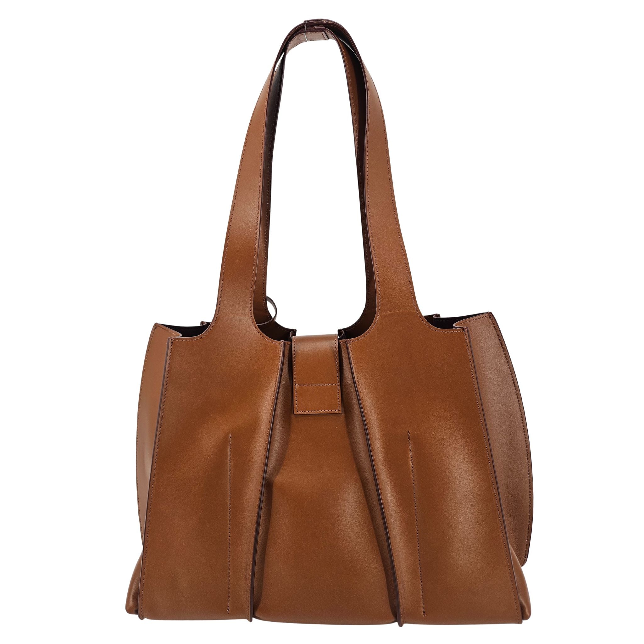 Eloise Mid Brown Leather Shoulder Bag.