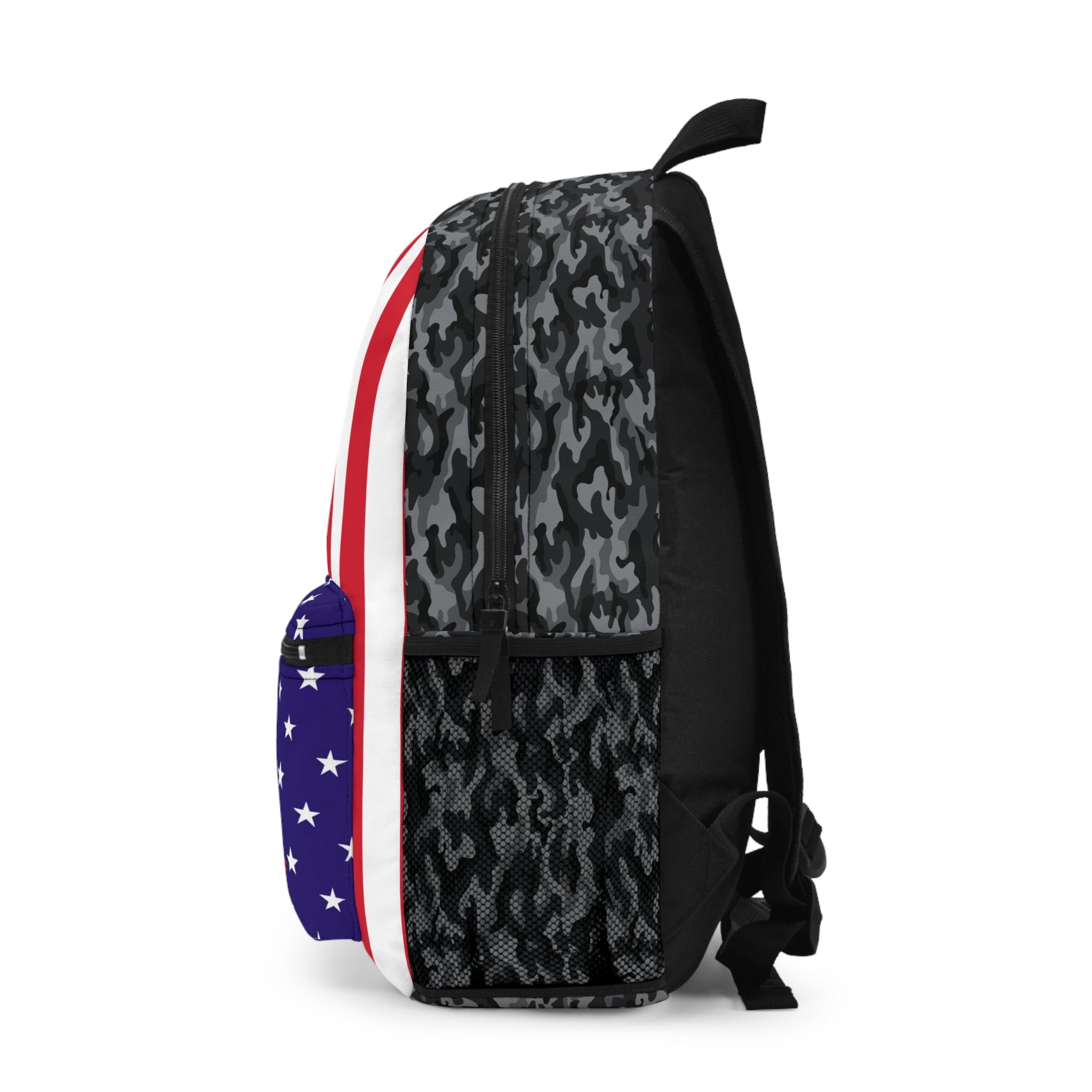 Camo USA Patriotic Back to School - Backpack for Travel, School, & Outdoor Adventures | USA Flag Design | Gifts for Veterans, Holidays, and Events