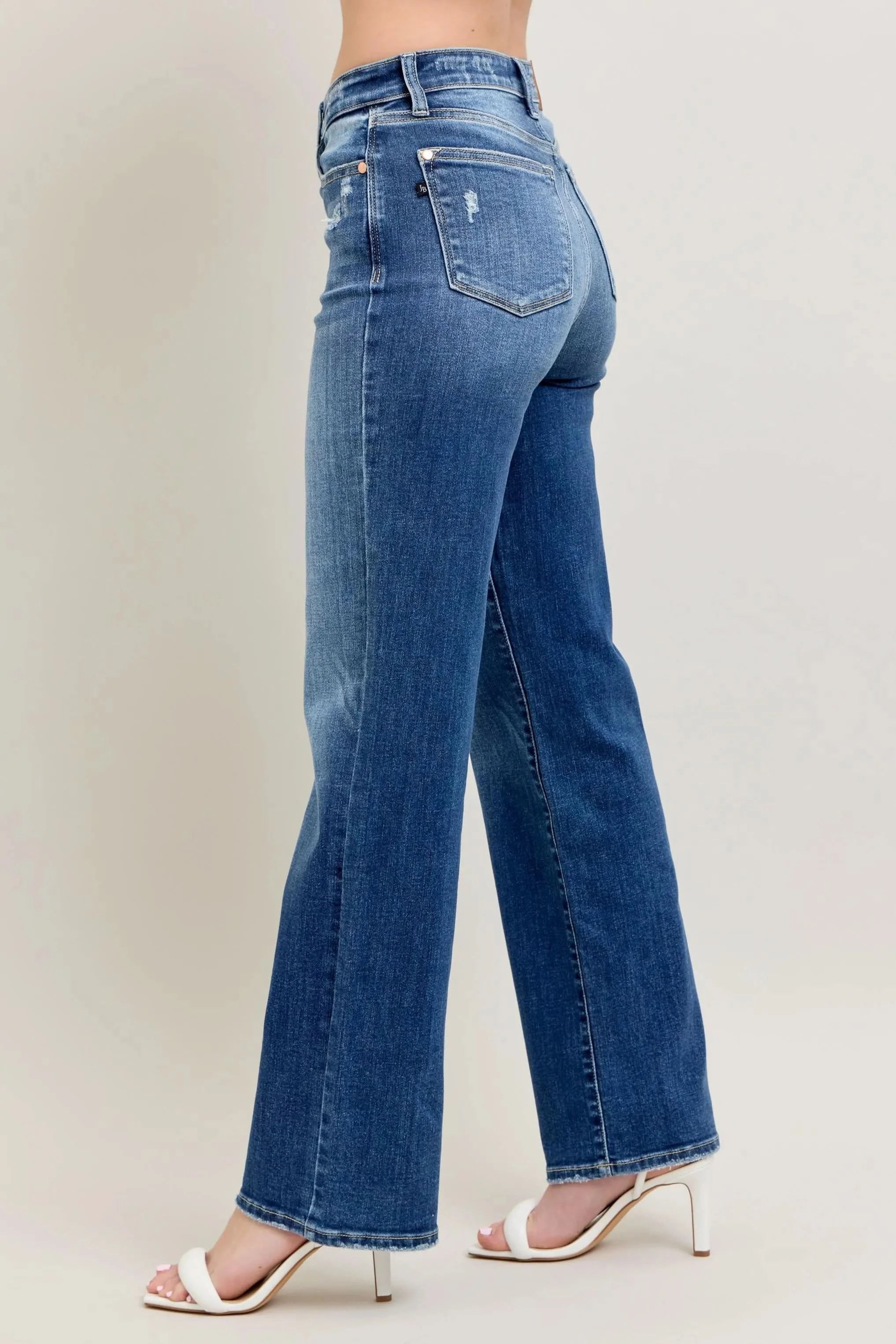 Judy Blue Full Size High Waist 90's Straight Leg Jeans