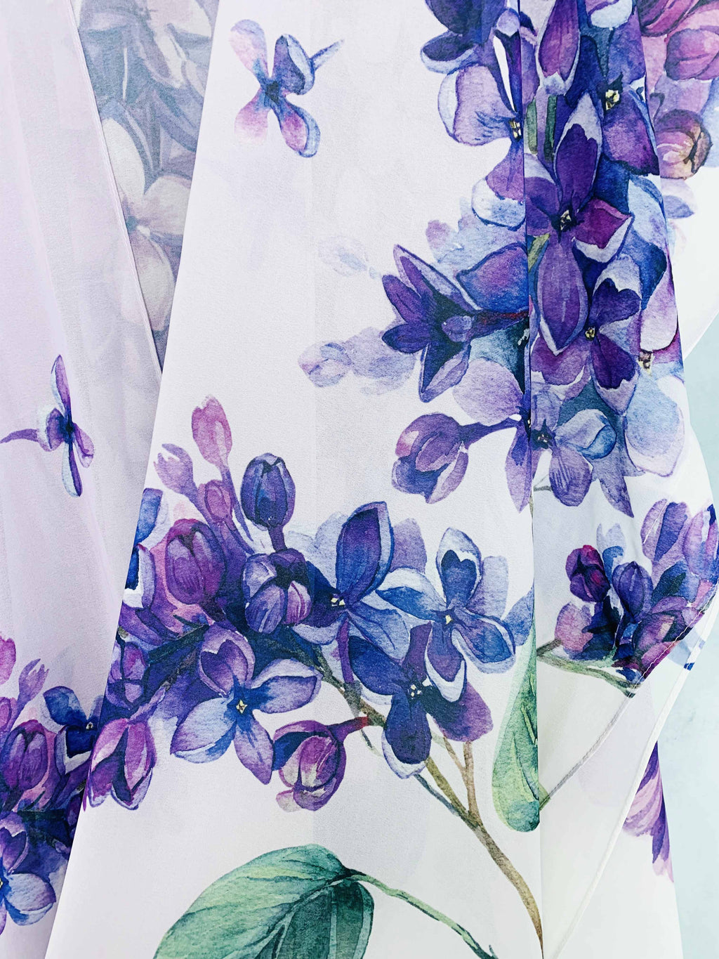 Purple Floral & Butterfly Kimono