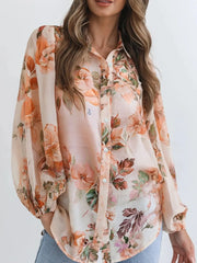 Women's Floral Button Up Blouse