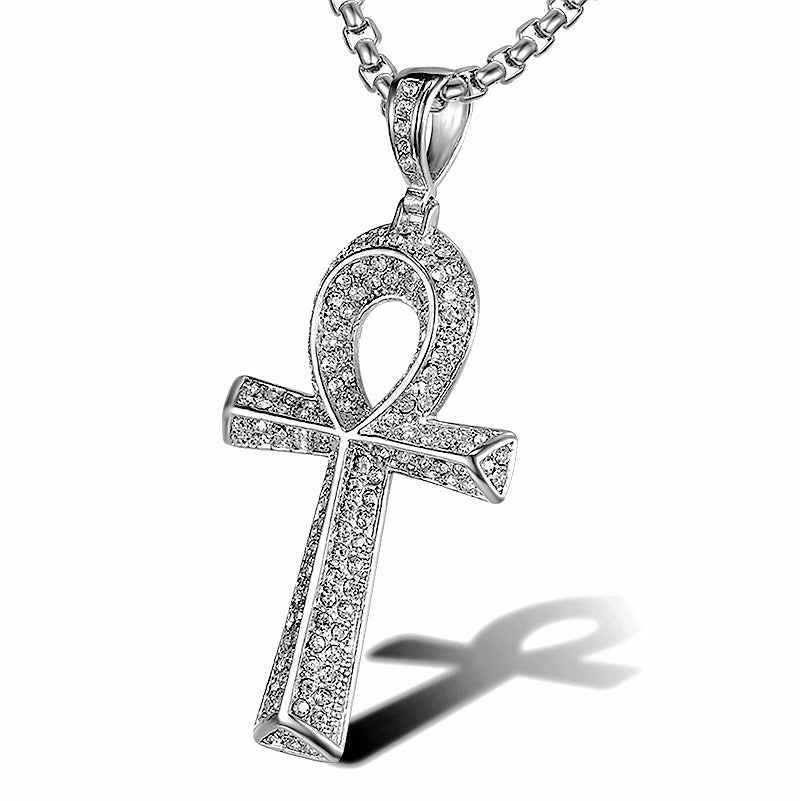 Men’s/Women’s Egyptian Ankh Pendant - Hip-Hop Steel Unisex Gem