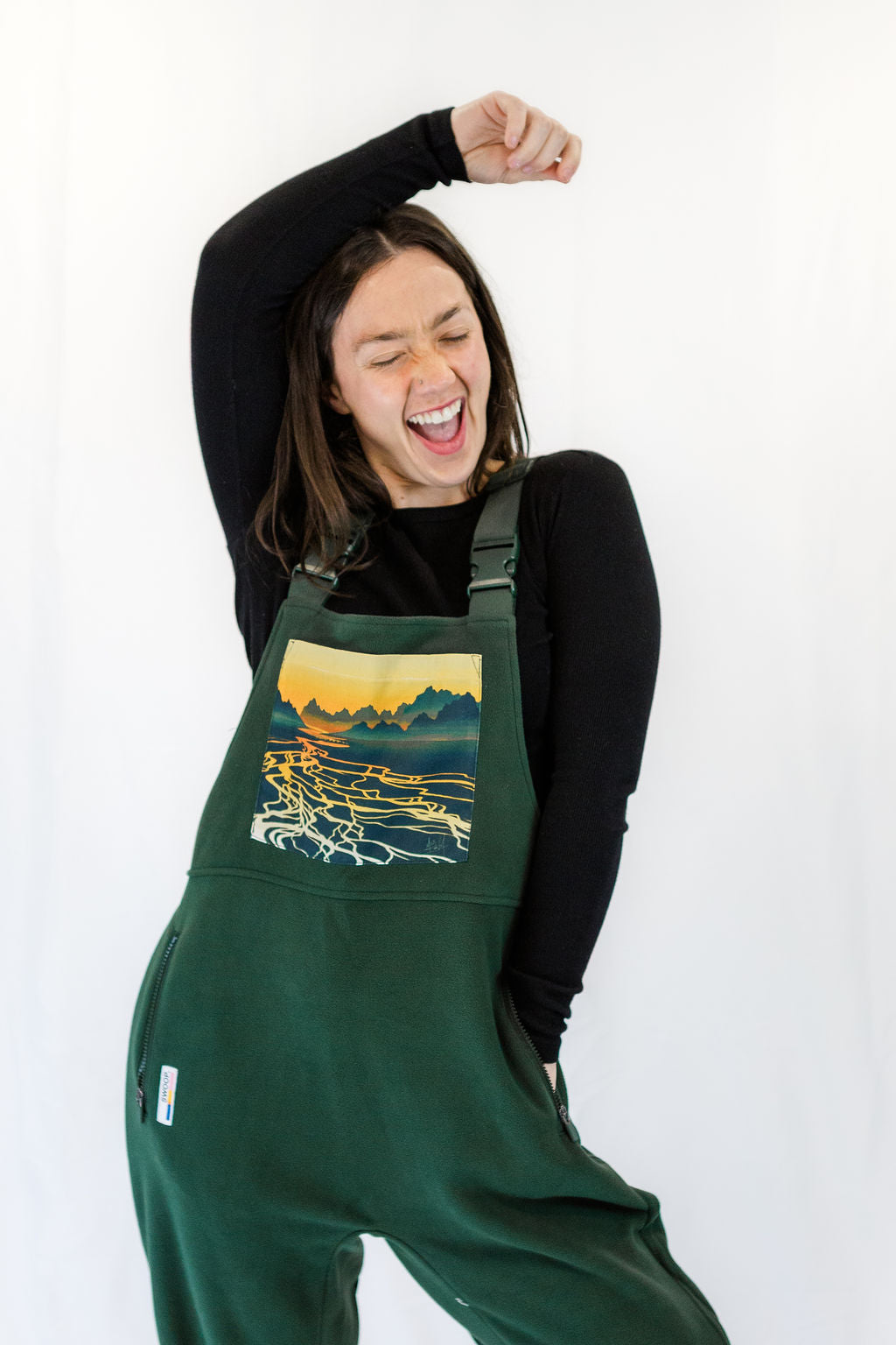 Braided River Fleece Overalls