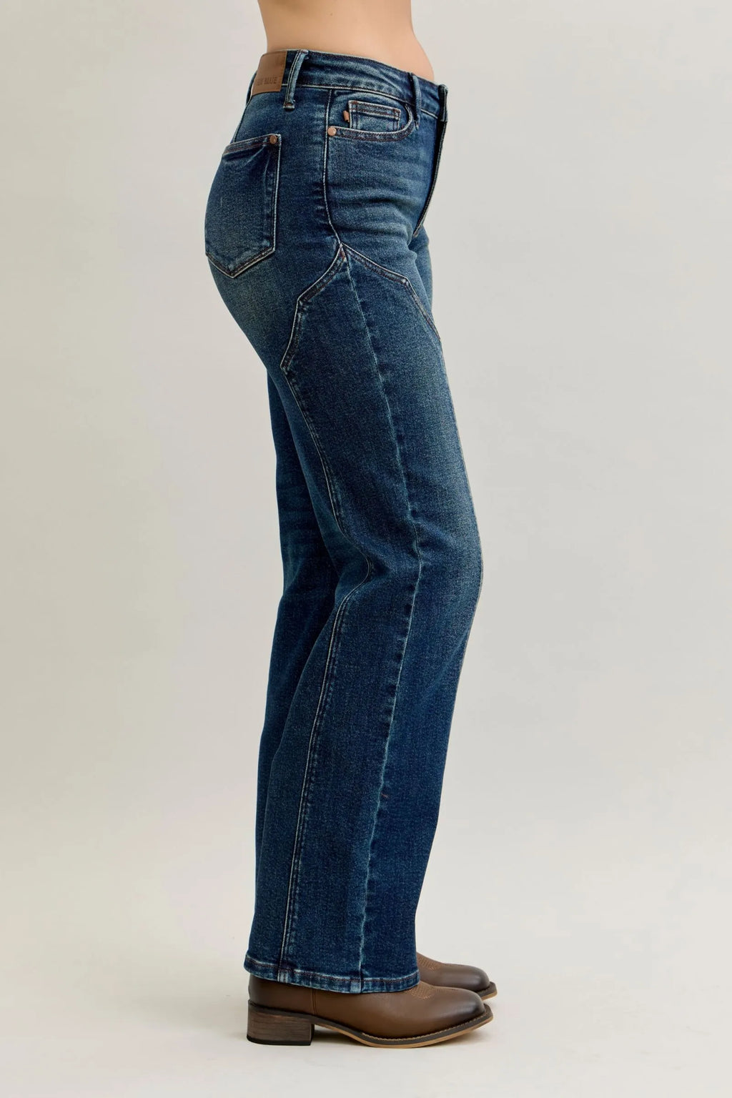 Judy Blue Full Size Seam Detail Straight Leg Jeans