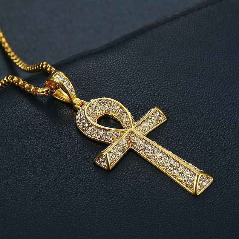 Men’s/Women’s Egyptian Ankh Pendant - Hip-Hop Steel Unisex Gem