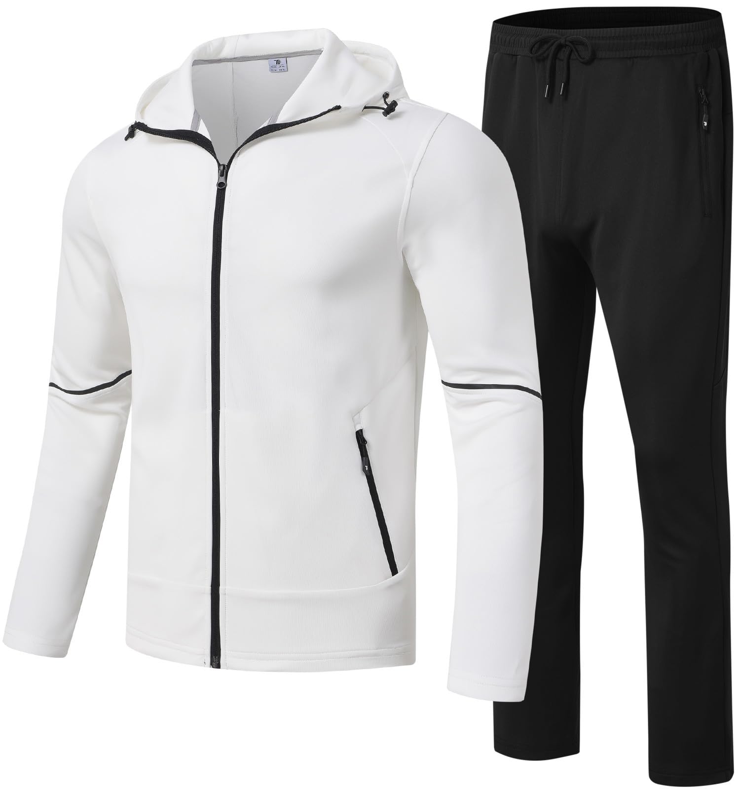 Rdruko Men's Track Suits 2 Piece Set Sweatsuits Tracksuits Jogging Workout Gym Warm Up Sportswear Suits with Hood