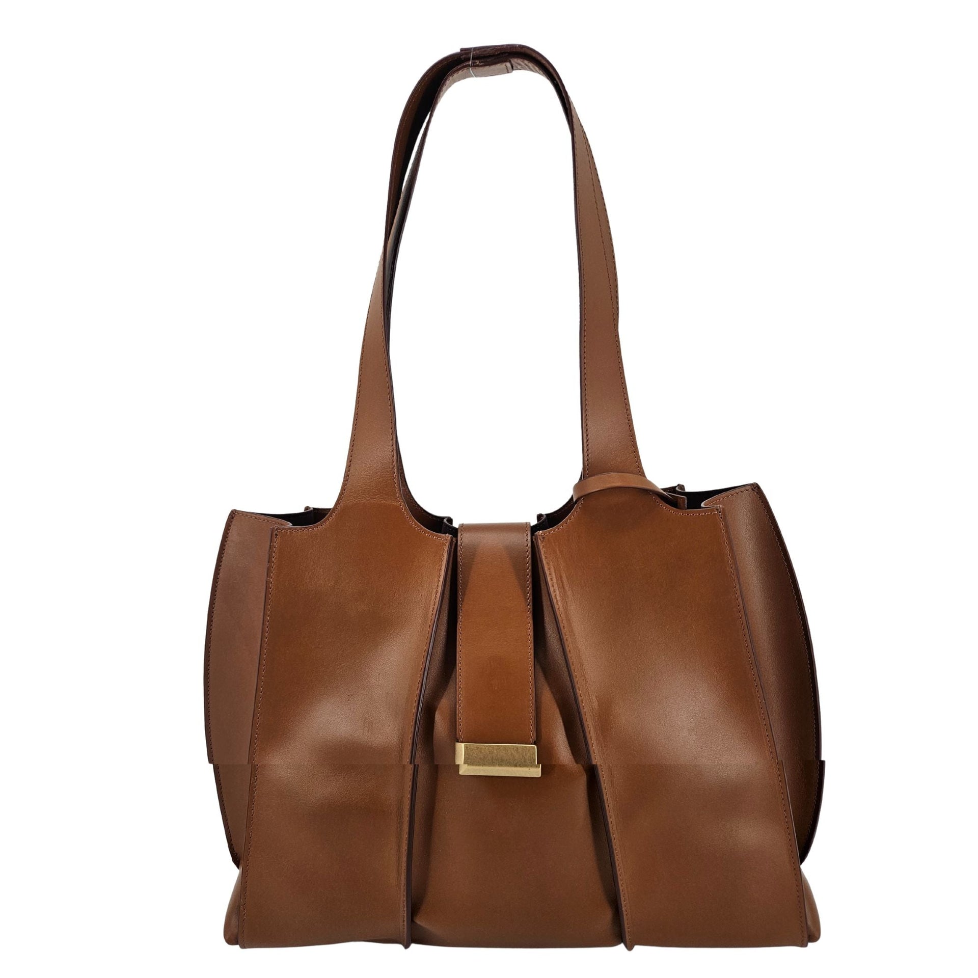 Eloise Mid Brown Leather Shoulder Bag.