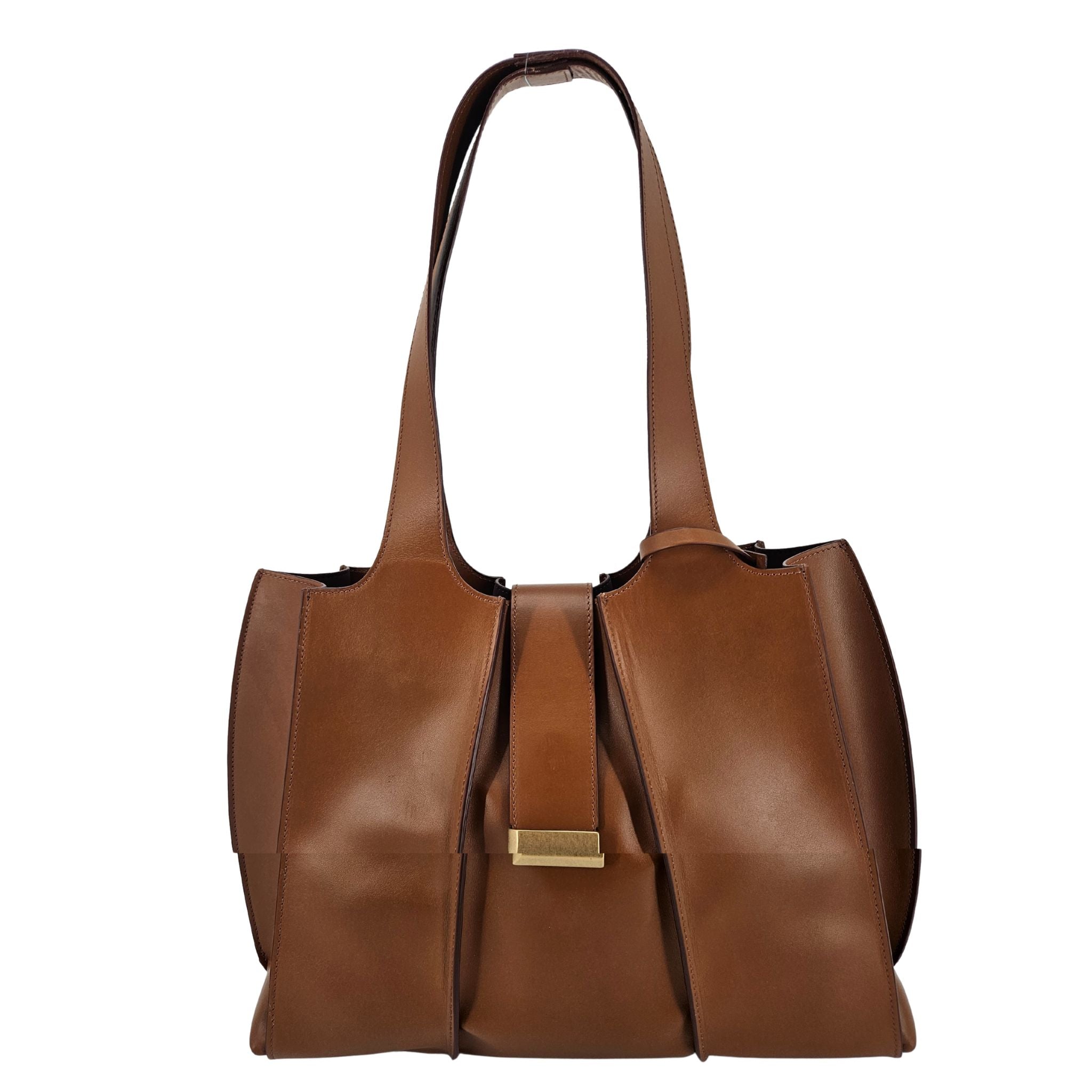 Eloise Mid Brown Leather Shoulder Bag.