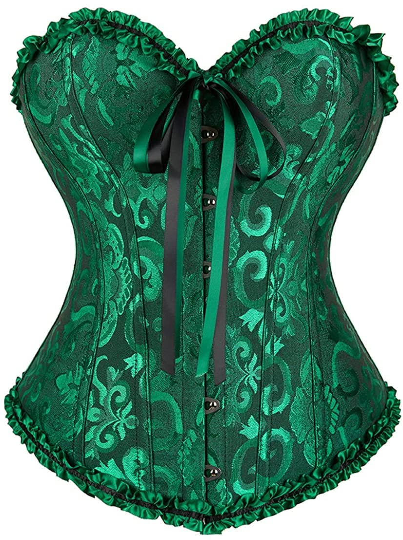 SZIVYSHI Corset Tops for Women, Bustier Shapewear Lingerie, Lace Waist Push Up Bodysuit