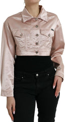 Dolce & Gabbana Elegant Pink Cropped Denim Women's Jacket