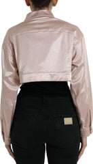 Dolce & Gabbana Elegant Pink Cropped Denim Women's Jacket