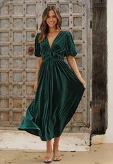 Women's Velvet Maxi Dress Formal Dresses for Wedding Guest Dress