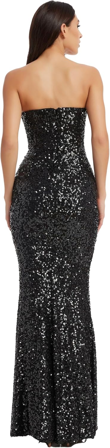 Dress the Population Women's Fernanda Mermaid Floor Length Dress