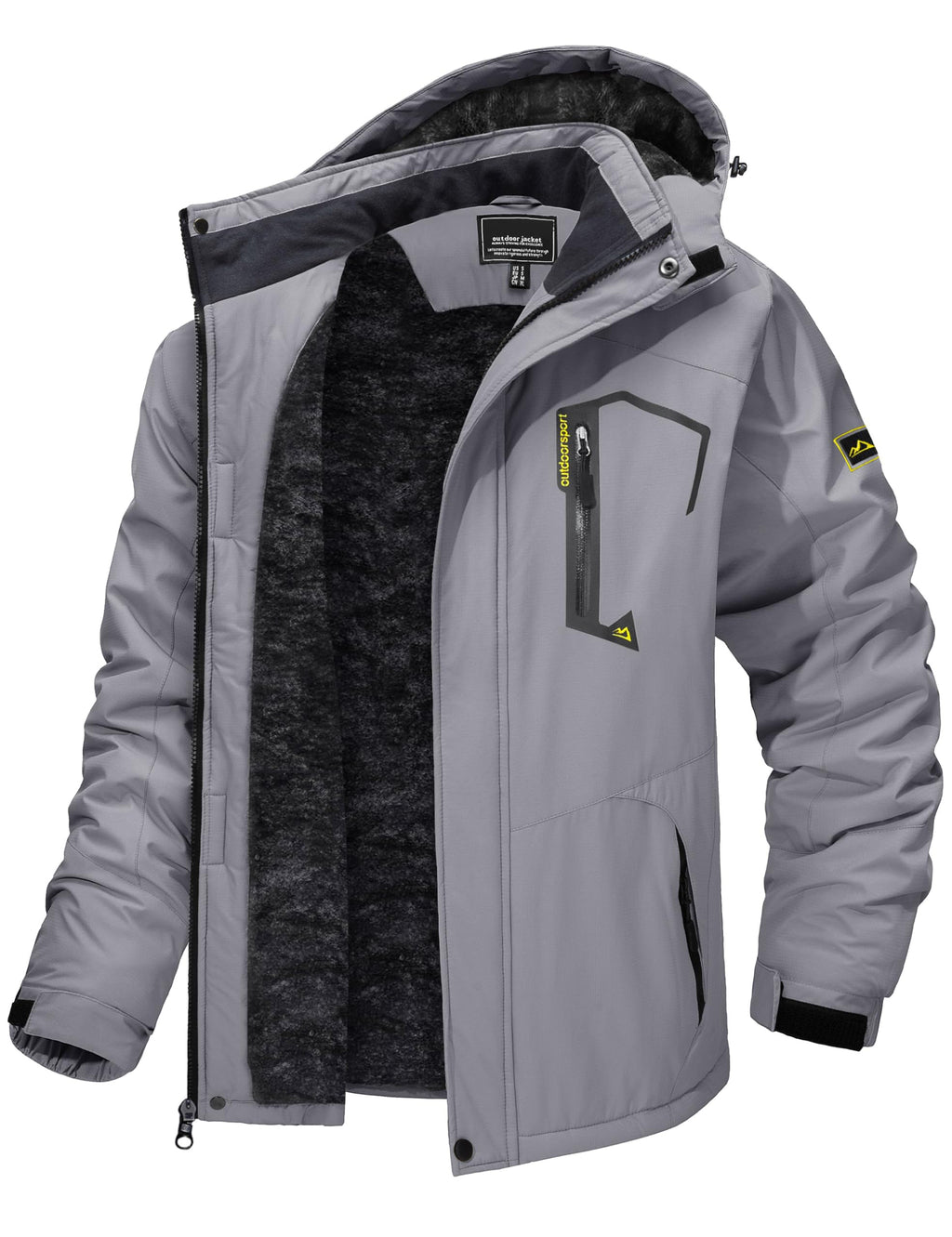 TACVASEN Men's Winter Skiing Jackets Water Resistant Fleece Coats Insulated Thermal Snowboard Jacket Parka Raincoat with Hood