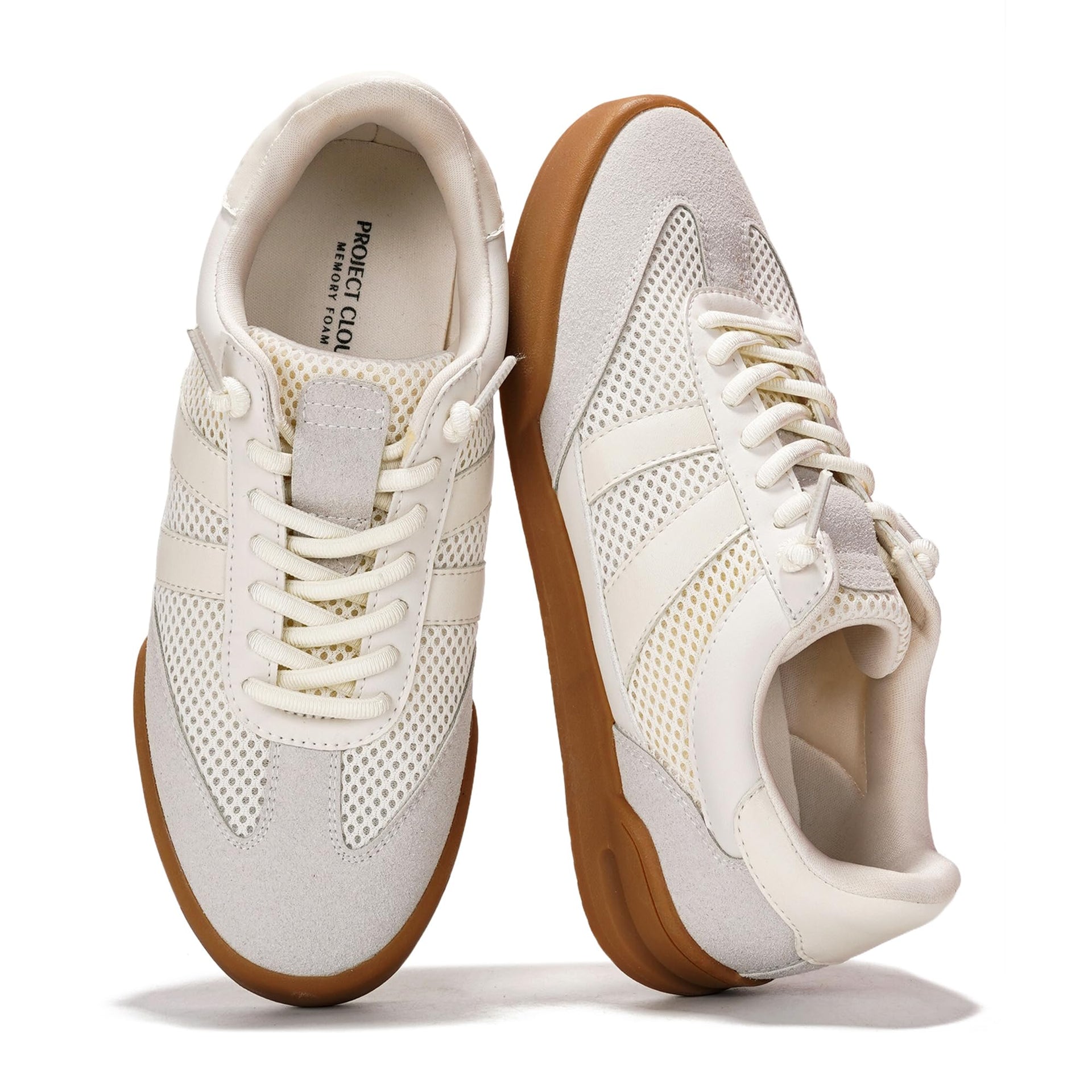 Project Cloud Casual Sneakers for Women - Memory Foam Insoles Lace-Up Womens Shoes and Lightweight Women's Fashion Sneakers - Water Resistant and Non-Slip Shoes for Women Footwear (Verdict)