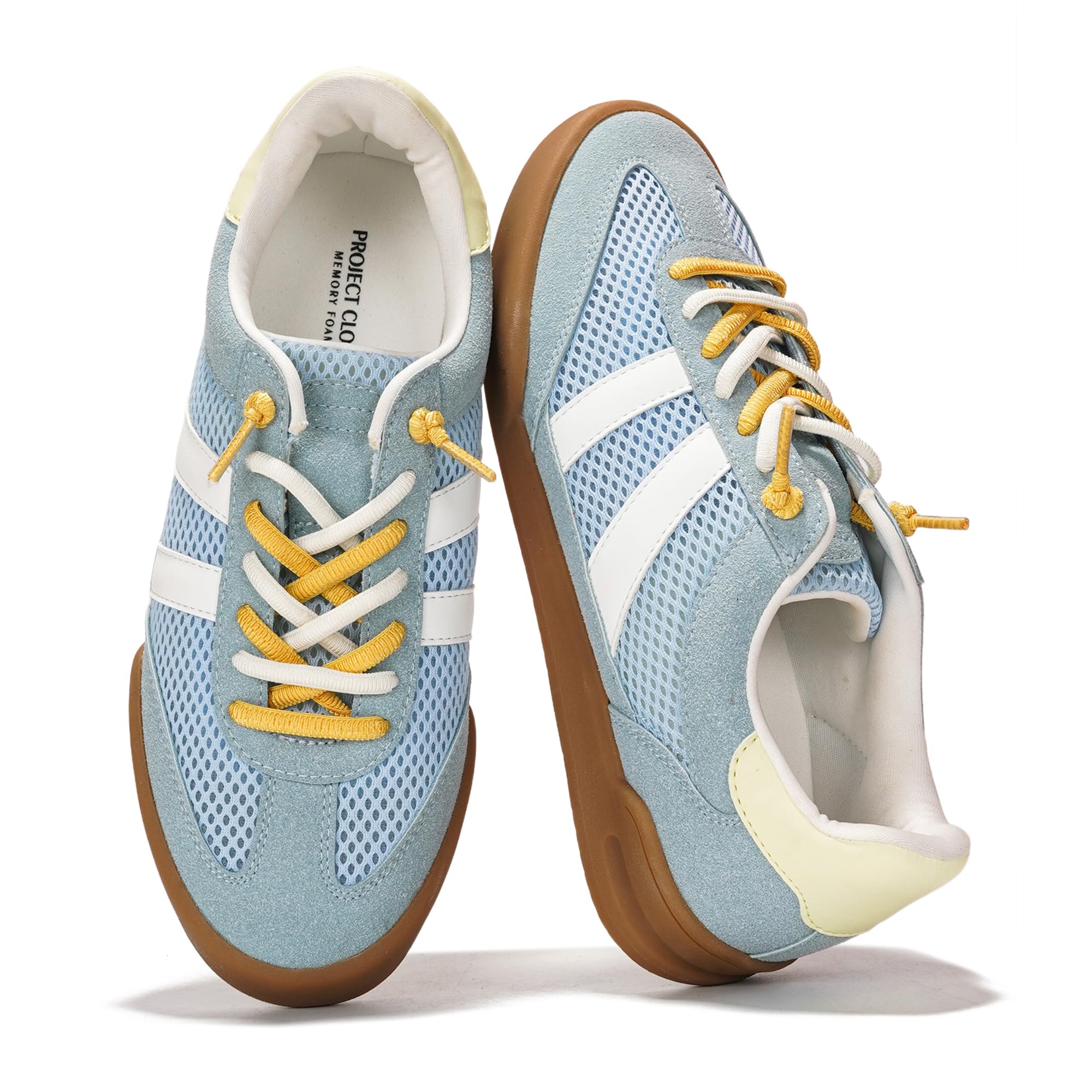 Project Cloud Casual Sneakers for Women - Memory Foam Insoles Lace-Up Womens Shoes and Lightweight Women's Fashion Sneakers - Water Resistant and Non-Slip Shoes for Women Footwear (Verdict)