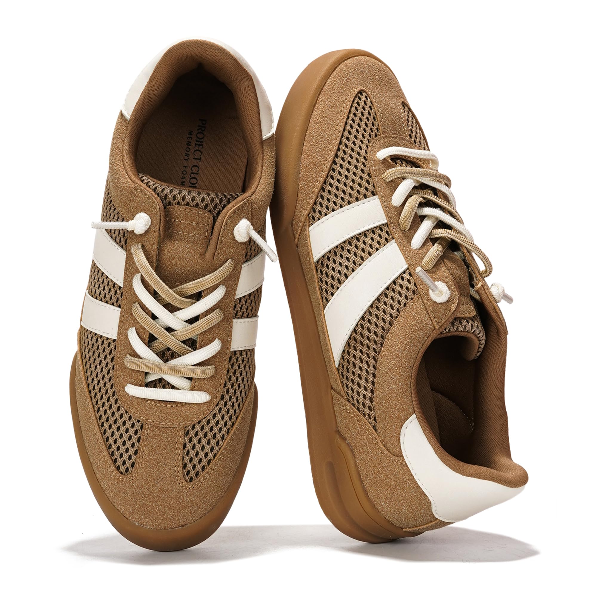 Project Cloud Casual Sneakers for Women - Memory Foam Insoles Lace-Up Womens Shoes and Lightweight Women's Fashion Sneakers - Water Resistant and Non-Slip Shoes for Women Footwear (Verdict)