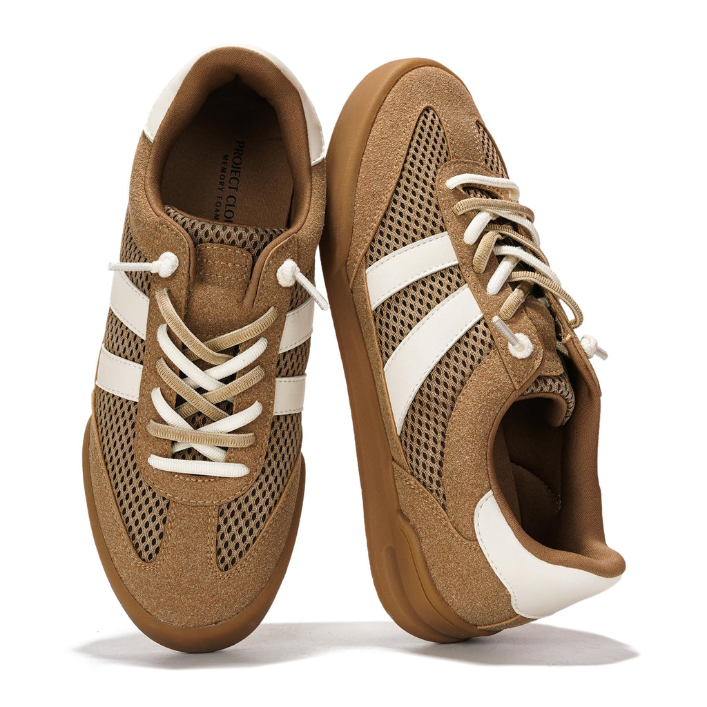 Project Cloud Casual Sneakers for Women - Memory Foam Insoles Lace-Up Womens Shoes and Lightweight Women's Fashion Sneakers - Water Resistant and Non-Slip Shoes for Women Footwear (Verdict)