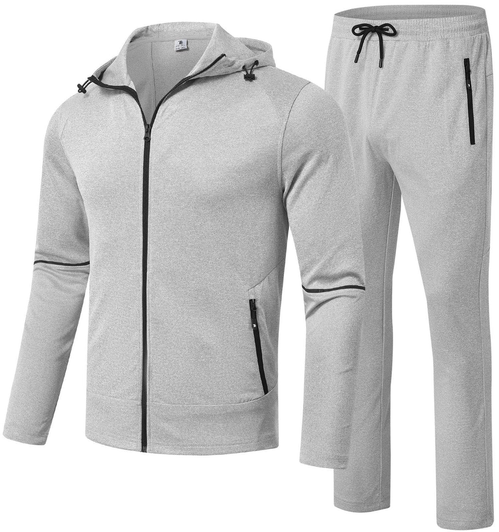 Rdruko Men's Track Suits 2 Piece Set Sweatsuits Tracksuits Jogging Workout Gym Warm Up Sportswear Suits with Hood