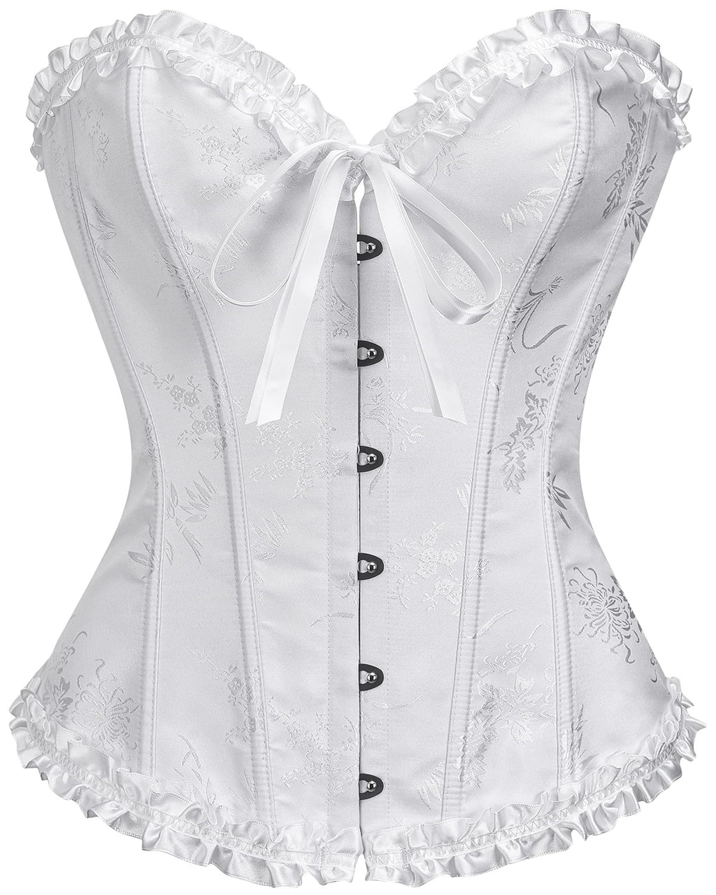 SZIVYSHI Corset Tops for Women, Bustier Shapewear Lingerie, Lace Waist Push Up Bodysuit