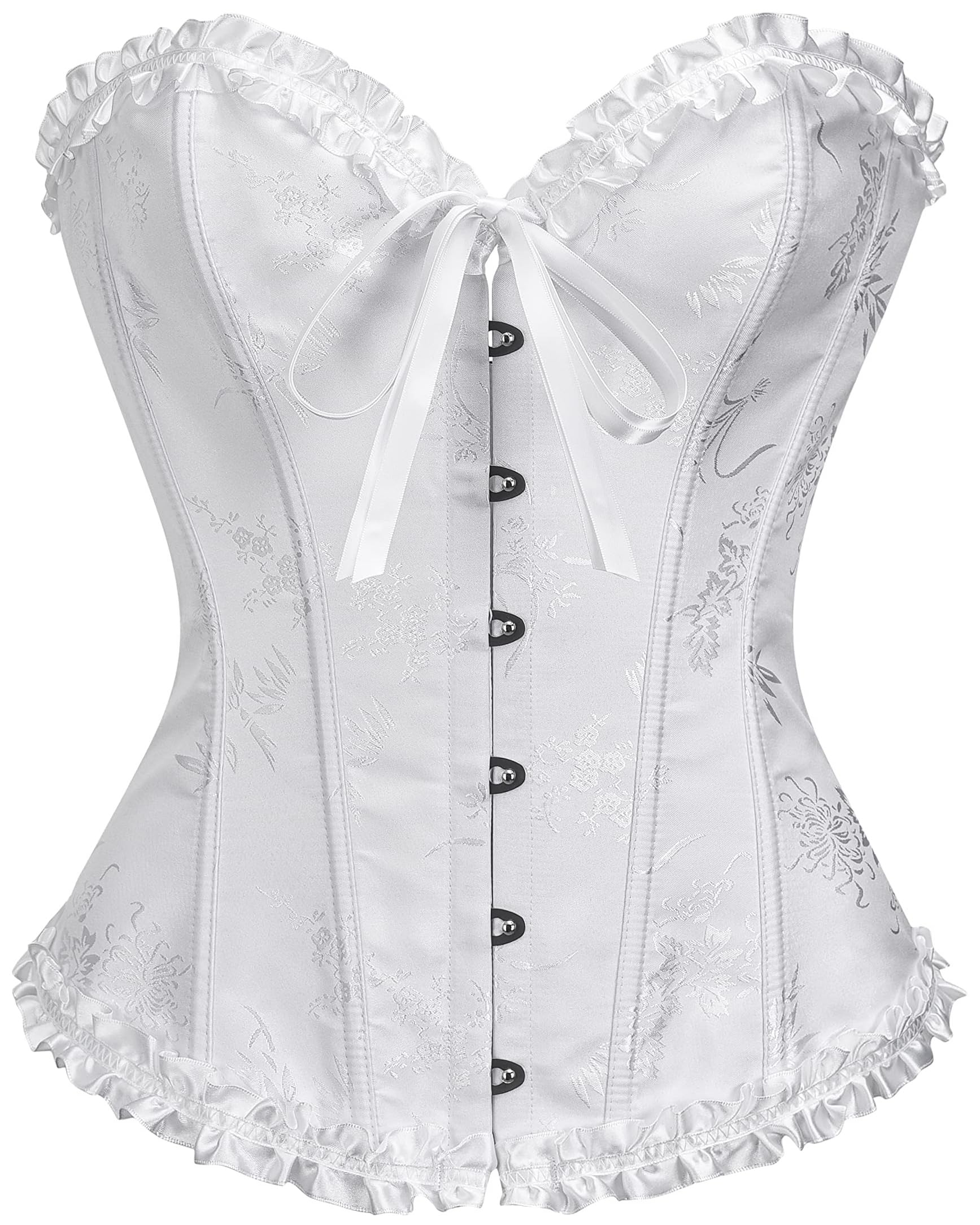 SZIVYSHI Corset Tops for Women, Bustier Shapewear Lingerie, Lace Waist Push Up Bodysuit