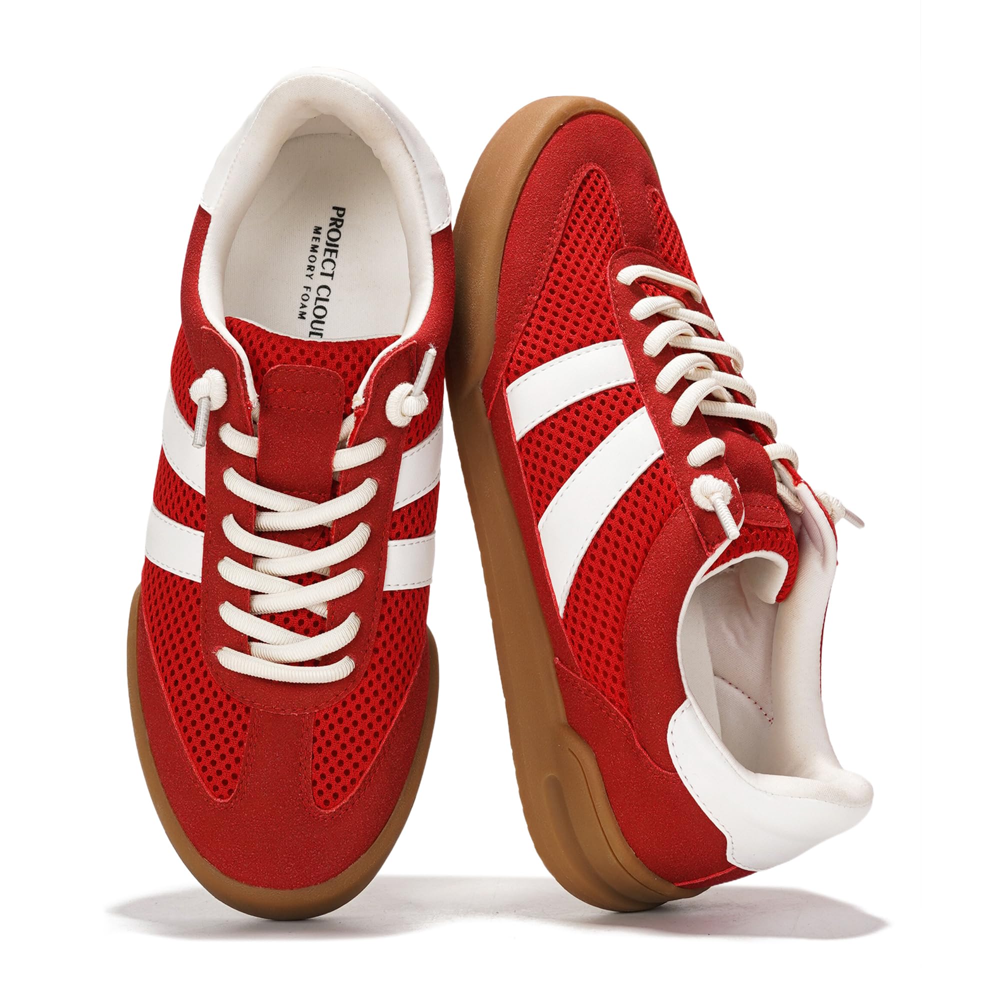 Project Cloud Casual Sneakers for Women - Memory Foam Insoles Lace-Up Womens Shoes and Lightweight Women's Fashion Sneakers - Water Resistant and Non-Slip Shoes for Women Footwear (Verdict)