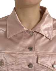Dolce & Gabbana Elegant Pink Cropped Denim Women's Jacket